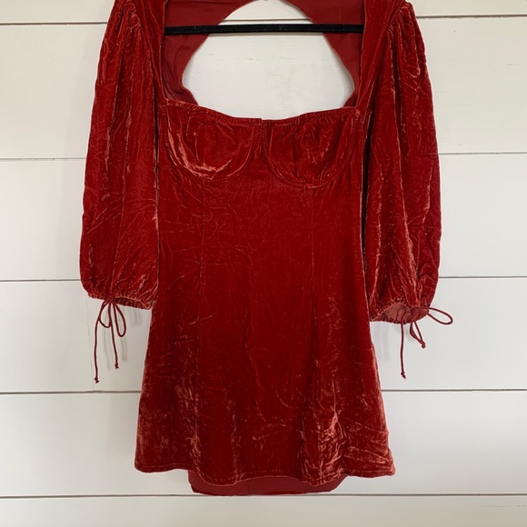 For Love & Lemons Nadine Velvet Bustier Mini Dress - Picture 4 of 5